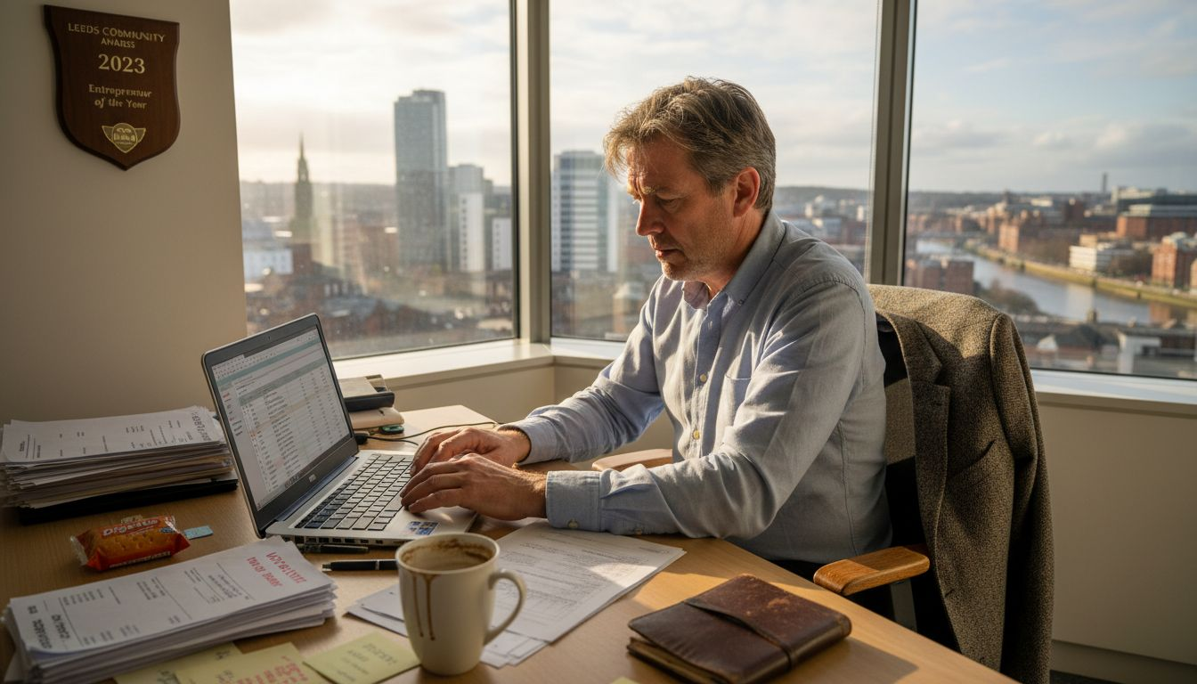 Leeds SME owner reviewing financial plan