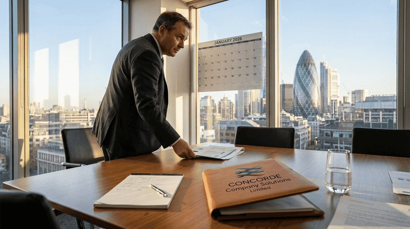 Finance manager reviewing reports in UK office