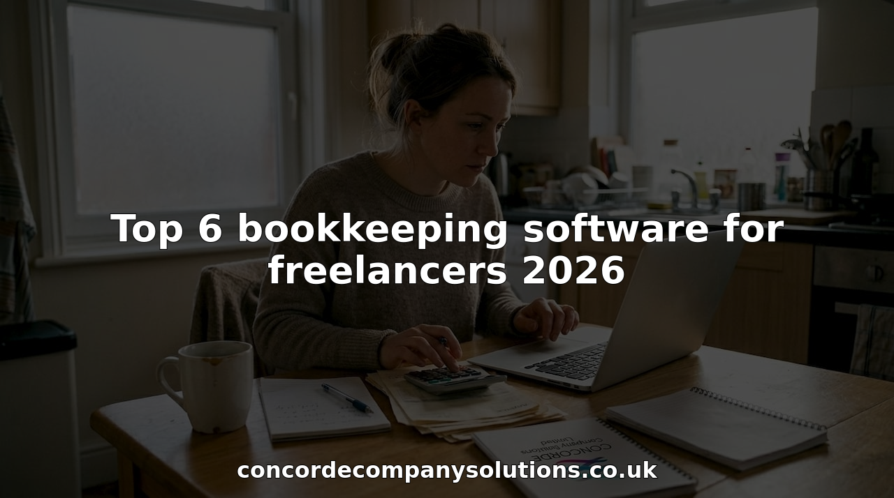Freelancer updating bookkeeping at kitchen table