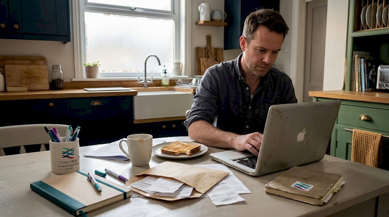 Small business owner in UK home office