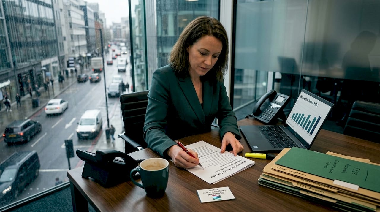 SME owner reviews business continuity checklist