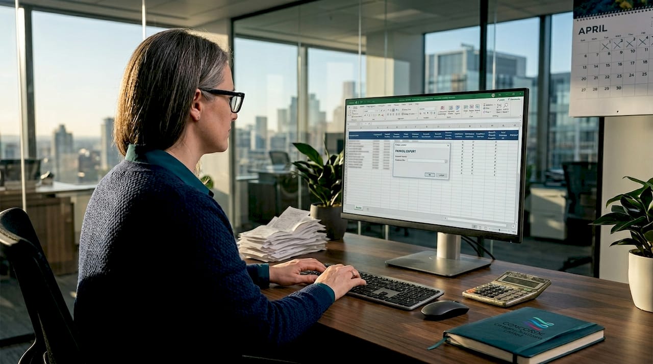 HR manager working on benefit tax compliance