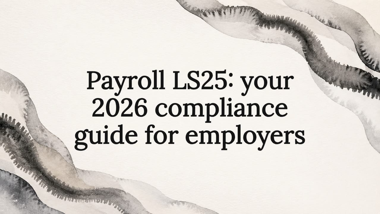 Decorative payroll compliance title card