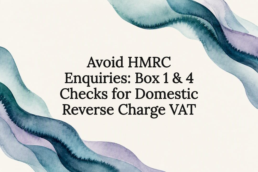 Decorative reverse charge VAT title card