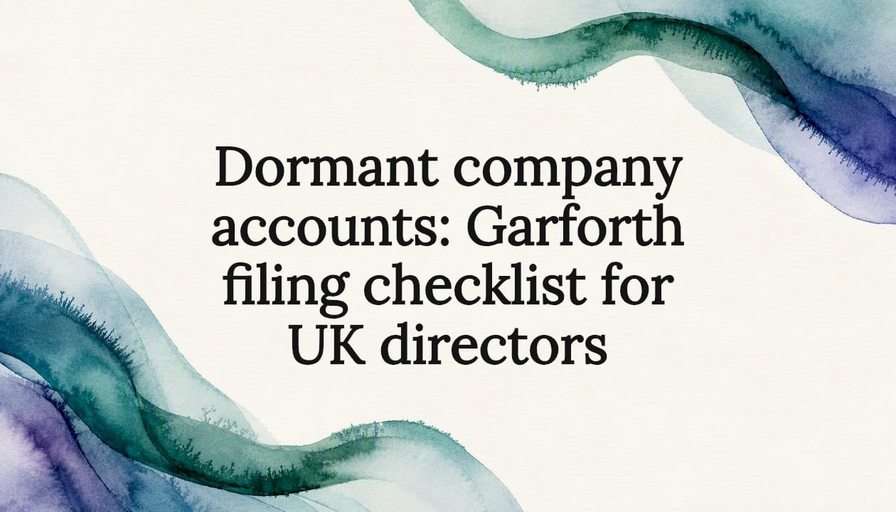 Decorative dormant accounts title card