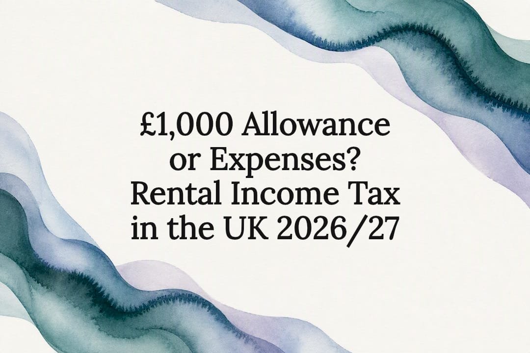 Decorative rental income tax title card